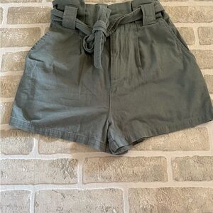Others Follow Olive High-Waisted Shorts